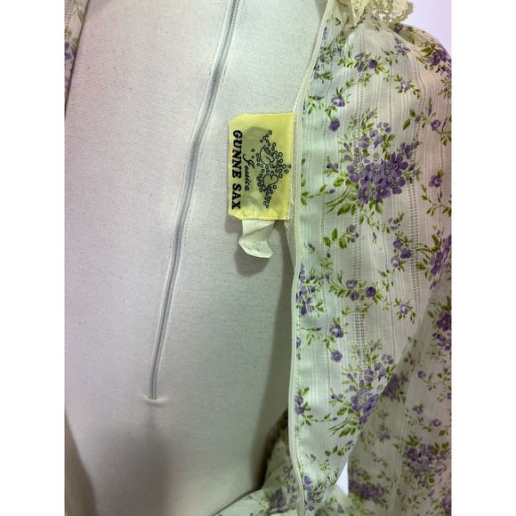 RARE Vintage 1970s Gunne Sax Floral Bustle Prairie Dress - Picture 10 of 10